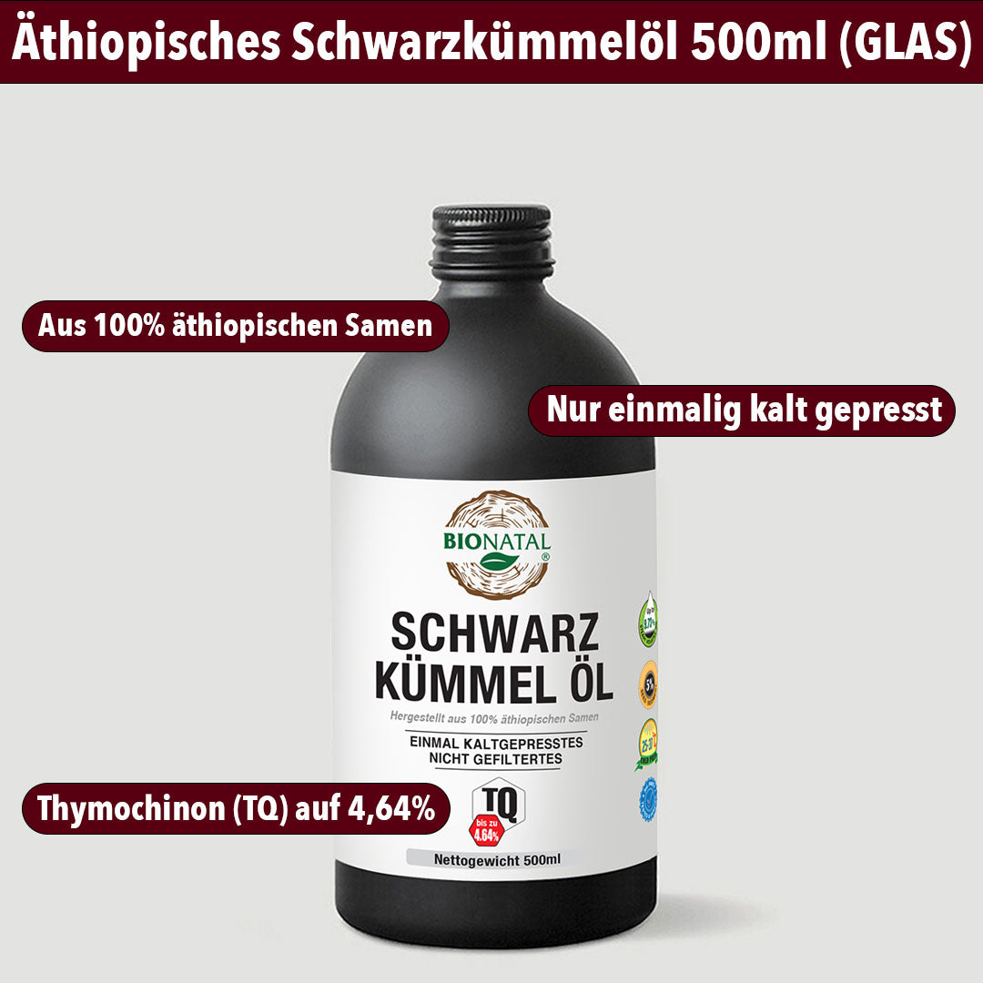 Äthiopisches Schwarzkümmelöl 500ml (GLAS)